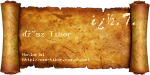 Ősz Tibor névjegykártya